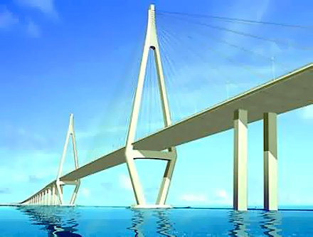 Самый длинный мост в мире начали строить в Китае фото